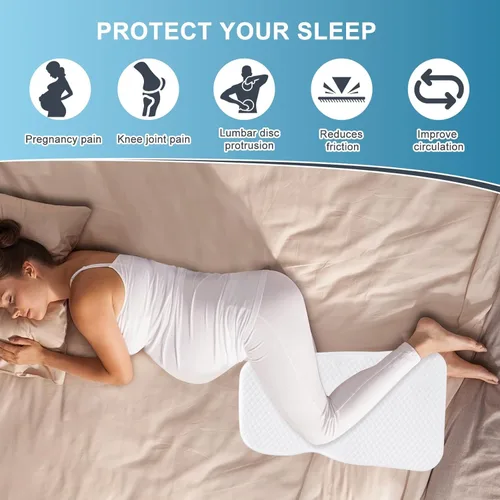Miniatura 3 de Almohada de rodilla refrescante para dormir de lado, almohada de piernas 100% relleno de espuma viscoelástica para dormir de lado, almohada