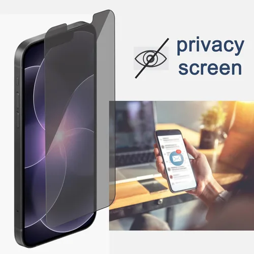 Miniatura 2 de Ailun Protector de pantalla de privacidad para iPhone 16e / iPhone 14 / iPhone 13 / iPhone 13 Pro [6.1 pulgadas] paquete de 2 fundas de vidrio