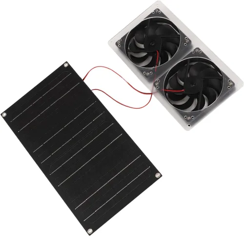 Miniatura 2 de Panel solar fotovoltaico de 100 W, 5 V, 2 A, con kit de ventilador, extractor de aire de energía solar, generador solar impermeable, ventilador