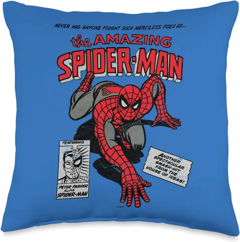 Marvel Amazing Spider-Man - Cojín de cojín de cómic, 16.0 x 16.0 in, multicolor