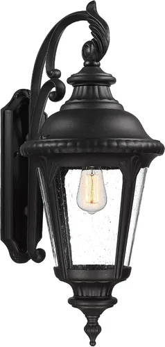 Miniatura 19 de Emliviar XE265B-M BK-SW - Lámpara de pared clásica negra de 24.4 pulgadas, color negro, para pasillo, base E26 de 60 W máximo, XE265B-M BK-SW