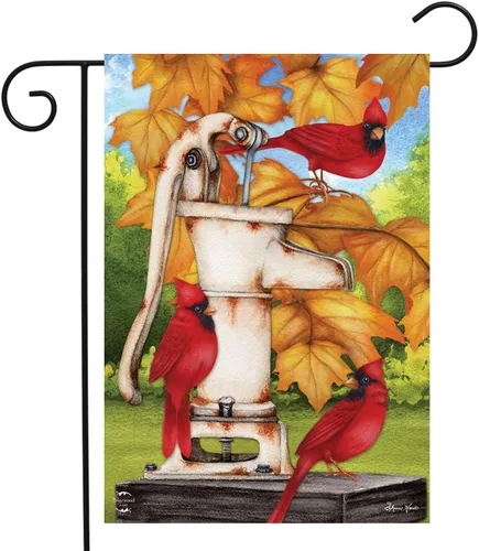 Miniatura 8 de Bandera de jardín de casas de pájaros con flores de otoño, 18 x 12.5 pulgadas Briarwood Lane Fall Floral