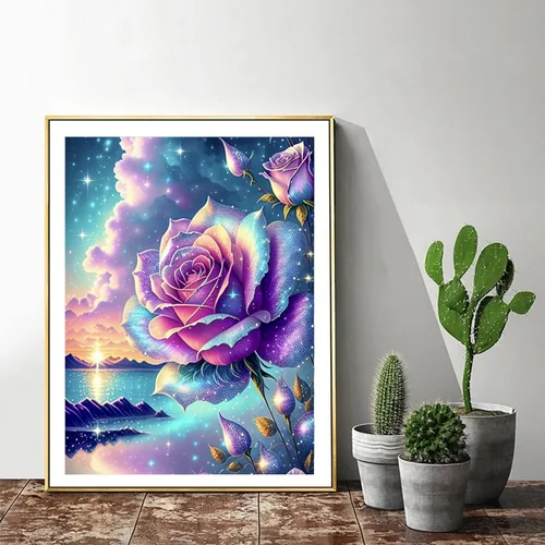 Miniatura 4 de ijbnhd Kits de arte de diamantes para adultos – Kits de pintura de diamantes de rosa 5D para adultos, kits de pintura de diamantes de perforación