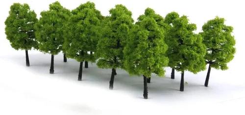 Miniatura 2 de Paquete de 70 árboles de tren de árboles de modelo mixto, paisaje de ferrocarril, diorama, árbol de arquitectura, árboles para bricolaje, paisajes