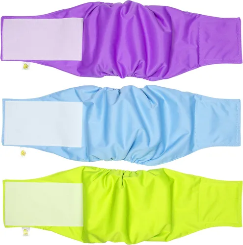 Miniatura 11 de PET MAGASIN Pañales para perros machos con forma de vientre (paquete de 3) (L, camuflaje)