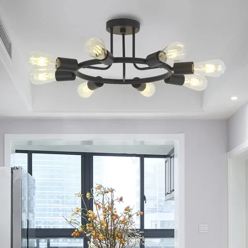 Miniatura 15 de BONLICHT - Lámpara de techo, candelabro, araña de luz, de níquel cepillado, 3020-10C-OB, 60.00watts, 120.00 volts Bronce frotado con aceite-10c