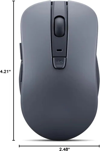 Miniatura 8 de Lenovo Ratón recargable USB-C silencioso (WL500) - Botones silenciosos, recargable USB-C, agarre ambidiestro, DPI ajustable - Receptor