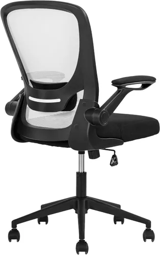 Miniatura 13 de Silla ergonómica de malla para oficina, con respaldo lumbar, giratoria, con ruedas, ejecutiva, con brazos y respaldo medio ajustable, para Azul