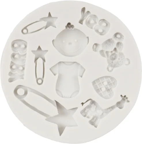 Miniatura 7 de Molde de silicona para pastel de bebé con temática de baby shower, moldes para pies de bebé para decoración de pastel de cumpleaños de bebé, Estilo a