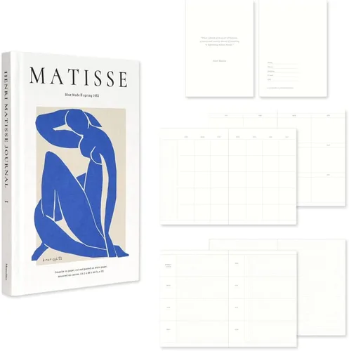 Monolike Agenda de tapa dura Henri Matisse, HENRI MATISSE JOURNAL I. Planificador académico, planificador semanal y mensual
