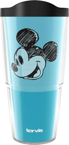 Miniatura 16 de Tervis Disney Fundamentals Collection - Vaso aislado de doble pared hecho en Estados Unidos mantiene las bebidas frías y calientes, 16 onzas, Mickey