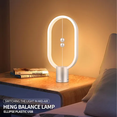 Miniatura 6 de Heng - Luz de equilibrio, lámpara de mesa LED alimentada por USB, creativa, luz nocturna con interruptor magnético, lámpara de mesa regulable