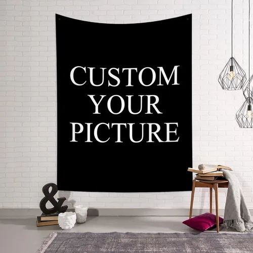 Miniatura 18 de Canessioa Tapiz personalizado para cargar imágenes personalizadas, tapiz personalizado, pancarta, logotipo, diseño de texto, tapiz para colgar