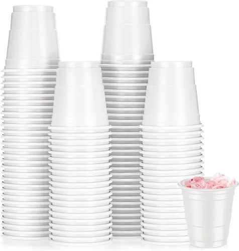 Miniatura 29 de Roshtia Paquete de 100 vasos de plástico de 2 onzas, mini vasos de chupito desechables de graduación de 2 onzas para fiesta de graduación, boda