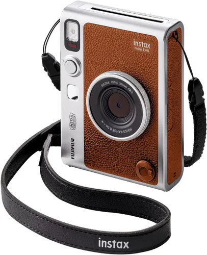 Miniatura 5 de Fujifilm Instax Mini EVO - Cámara instantánea híbrida marrón con funda compatible con Fujifilm Instax Mini EVO + Fujifilm Instax Mini Twin Pack