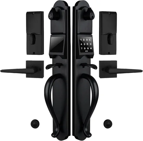 Miniatura 7 de Cerradura de puerta de entrada sin llave con juego de manija, manija de puerta exterior inteligente electrónica con teclado, mano derecha