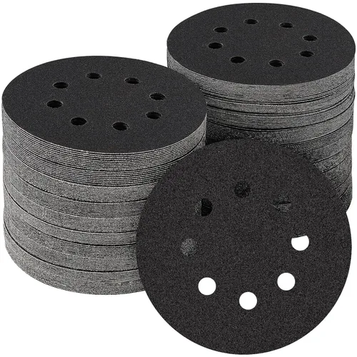 Miniatura 12 de 165 piezas, discos de lija de 5 pulgadas redondos, papel de lija de gancho y bucle para lijadora orbital aleatoria, grano 40 60 80 120 150 240 320