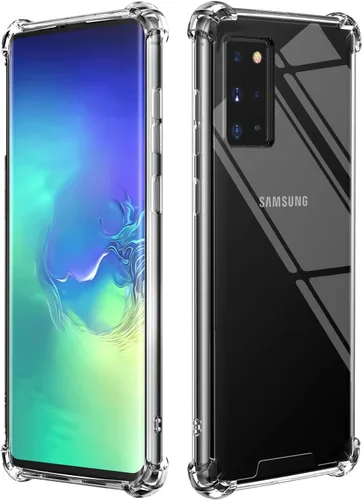 Miniatura 8 de KIOMY Funda transparente para Samsung Galaxy S20 Plus 5G Hybrid Hard PC Back con TPU suave parachoques [protección contra caídas de grado militar] a