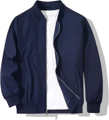Miniatura 10 de Chaqueta bomber para hombre, elegante, ligera, cortavientos, primavera, otoño, chaquetas casuales para hombre