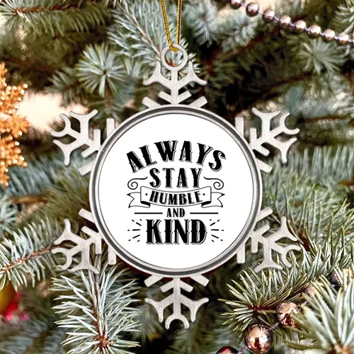 Miniatura 5 de Adornos decorativos de Navidad de copo de nieve de metal de 3 pulgadas, adorno de recuerdo de Navidad, regalo inspirador, adornos colgantes
