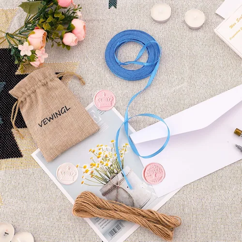 Miniatura 5 de VEWINGL 250 unidades de cuentas de cera para sellos de cera, tarjetas, invitaciones de boda, embalaje de vino, envoltura de regalo, sobres