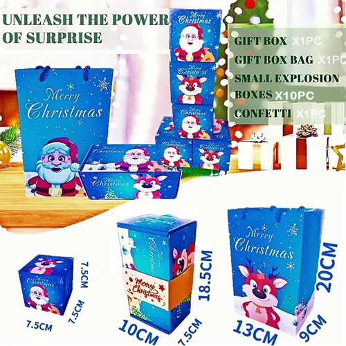Miniatura 2 de Cajas de regalo sorpresa – Caja de regalo sorpresa desplegable para dinero y cumpleaños, caja de regalo única de Navidad plegable con sobre rojo
