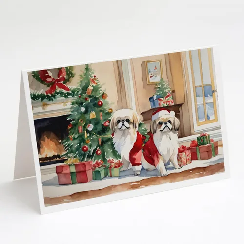 Miniatura 27 de Caroline's Treasures DAC2753GCA7P Paquete de 8 tarjetas de felicitación navideña acogedora de Husky siberiano Tarjetas en blanco con sobres
