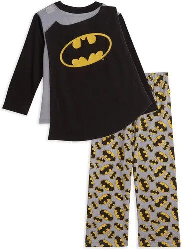 Miniatura 5 de DC Comics Justice League Superman Batman - Conjunto de pijama de 3 piezas para niños pequeños y grandes