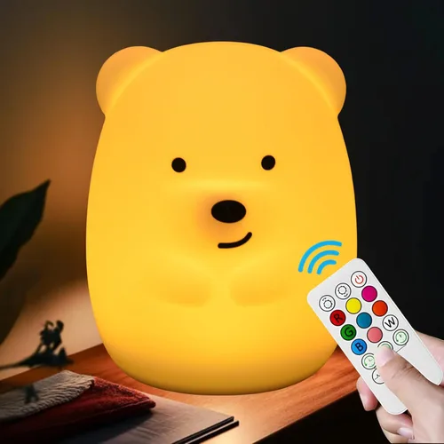 Miniatura 15 de Luces nocturnas de conejo de gran tamaño, lámpara de noche para dormitorio, resistente a la rotura, cuidado de los ojos, brillo ajustable, ajuste