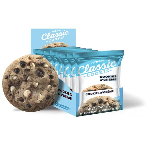 Miniatura 3 de Galletas Classic Cookie suaves horneadas con relleno de crema y galleta, hechas con chips de crema blanca Hershey's® Premier, 2 cajas, 16 galletas