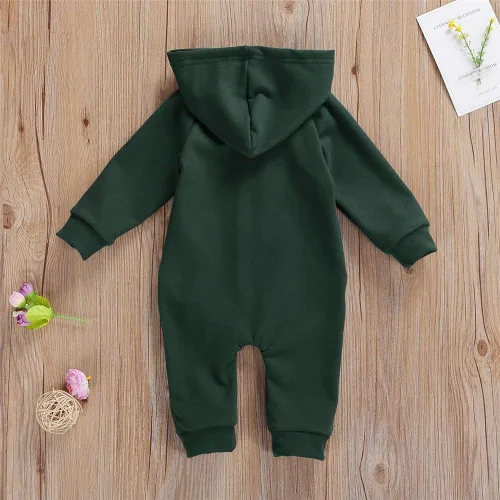 Miniatura 17 de FYBITBO Mameluco con capucha y cremallera para bebés, niños y niñas, mameluco de manga larga para otoño e invierno, ropa cálida