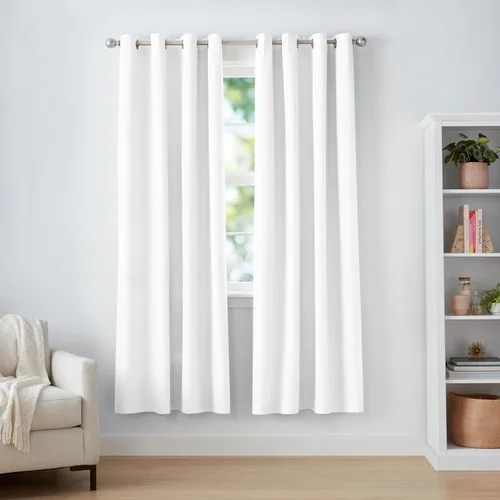 Miniatura 8 de Amazon Basics Cortina opaca para ventana con bloqueo de luz para oscurecer la habitación con 2 paneles de ojales, para sala de estar y dormitorio