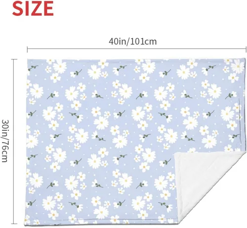 Miniatura 3 de Manta de bebé con flores de margaritas moradas para primavera para niño o niña, recién nacido, 30x40 pulgadas, mantas para cochecito, cuna