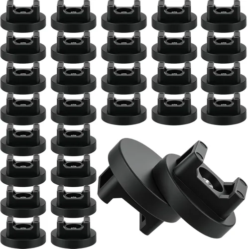 Miniatura 21 de Yookeer 15 piezas de base magnética de montaje de brida con cremallera, clips magnéticos negros para cables, base de gestión de bridas de cables