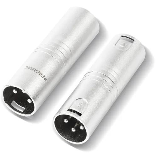 Miniatura 7 de Paquete de 2 adaptadores XLR hembra a XLR hembra, XLR de 3 pines hembra a XLR 3 pines hembra cambiador de género para micrófonos mezcladores