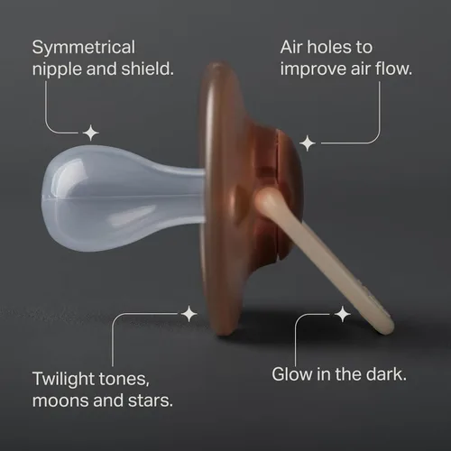 Miniatura 3 de Tommee Tippee Chupetes NightGlow de 18 a 36 meses, que brillan en la oscuridad, pezón simétrico, 100% silicona libre de BPA, aptos para lavavajillas