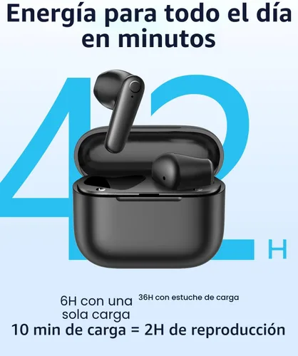 Miniatura 4 de kurdene Auriculares inalámbricos Bluetooth, Bluetooth 5.4, auriculares de 42 horas de reproducción larga con micrófonos para llamadas claras