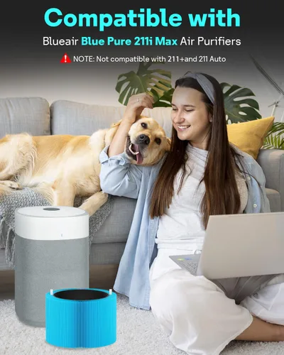 Miniatura 3 de Leemone Paquete de 2 filtros Blue Pure 211i Max AllergenBlock de repuesto compatibles con Blue Pure 211i Max Air Puri-fier, True HEPA y filtro