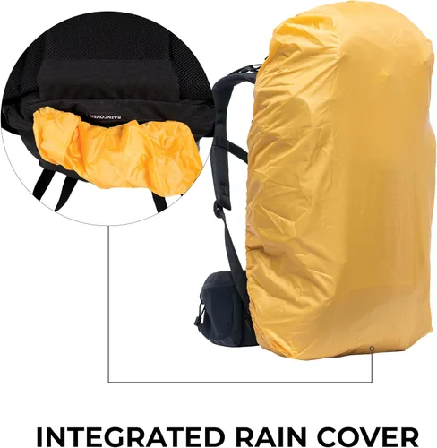Miniatura 4 de Teton - Mochila con marco interno Scout de 55L para senderismo, camping, mochilero, viajes, cubierta de lluvia incluida, Huckleberry Arándano