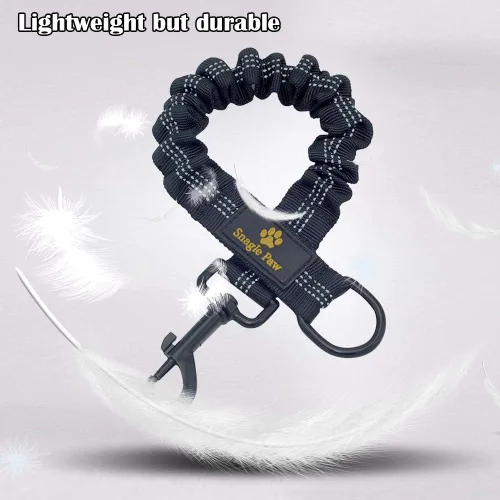 Miniatura 3 de Accesorio de extensión de correa elástica para perro, absorbente de extensión de plomo de 18 pulgadas, evita lesiones en el brazo y el hombro y Negro