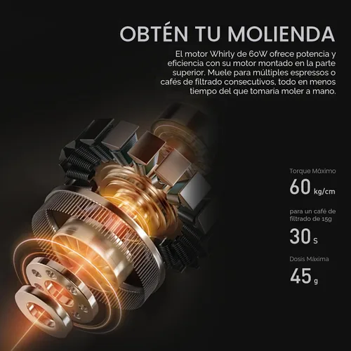 Miniatura 8 de TIMEMORE Molinillo de café de fresas, molinillo eléctrico portátil con cuerpo de metal, 30 ajustes precisos para espresso a prensa francesa, diseño