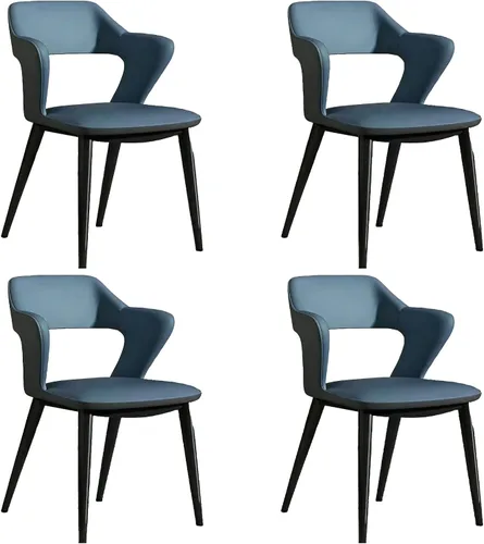 Miniatura 11 de Juego de sillas de comedor, silla decorativa de tela impermeable transpirable con marco resistente, sillas de acento con respaldo alto para oficina