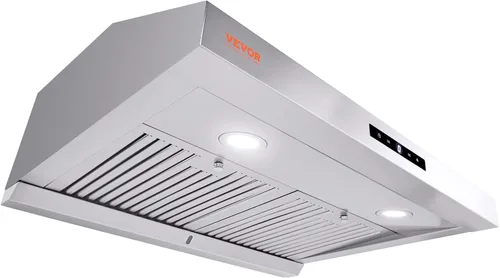Miniatura 10 de VEVOR Campana extractora para debajo del gabinete, filtro permanente de acero inoxidable con motores duales, ventilación de estufa de cocina de 30