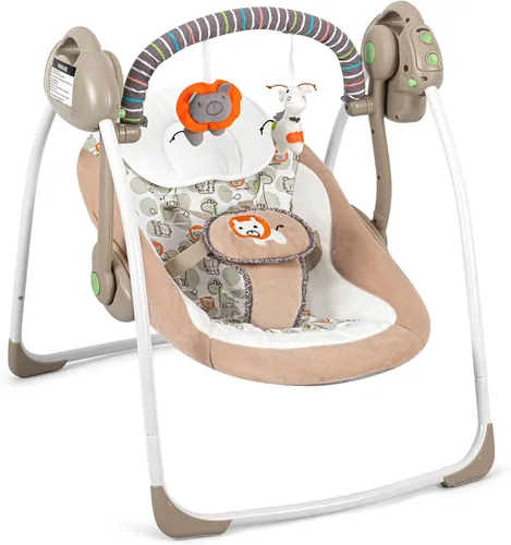 Silla mecedora eléctrica para bebé, columpio portátil para bebé con caja de vibración de música inteligente, columpio para resistencia a la carga
