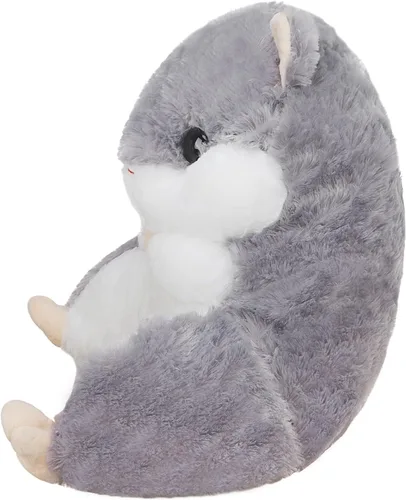 Miniatura 5 de Clobeau Almohadas lumbares de felpa de hámster de dibujos animados, cojín para descansar en la cintura, almohadas de lectura para adultos, almohada
