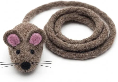 Glaciart One Mini juguete de fieltro para gatos, tamaño de gatito y gato pequeño, juguete de lana natural, juguete interactivo suave y mullido para