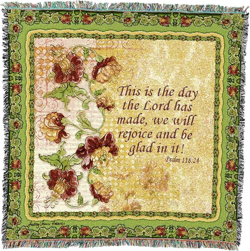 Miniatura 10 de Pure Country Weavers Great is Thy Faithfulness Blanket - Escrituras - Lamentaciones 3:23 - Tapiz cuadrado para regalo de regazo tejido de algodón
