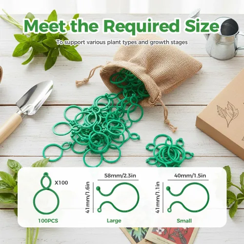 Miniatura 6 de Clips de soporte para plantas, clip de plástico seguro para plantas, clips de enrejado para tomate, uva, vid, verduras, clip de fijación de plantas