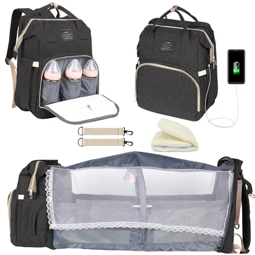 Mochila para pañales para bebé con cambiador, regalos de ducha de búsqueda de lista de regalos de bebé, bolsas de bebé para niño y niña, regalos
