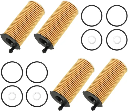 Miniatura 2 de AUTOKAY Filtro de aceite de motor con juntas tóricas para Kia Carnival 2021-2023 3.5L Genesis G80 GV80 26320-3N000, 4 piezas
